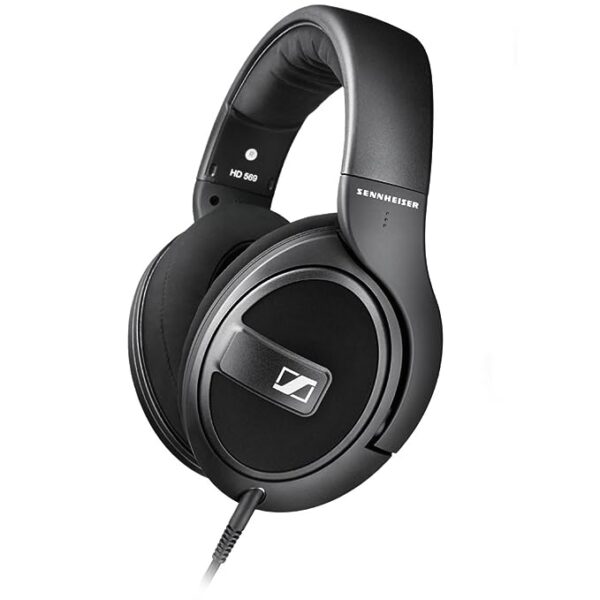 Sennheiser HD 569 Wired, Over The Ear Audiophile Headphones with E.A.R. Technology for Wide Sound Field, Detachable Cable (Black) With Mic.